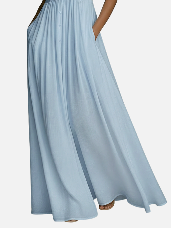 Verónica | Vestido Camisero Largo sin Mangas Mujer
