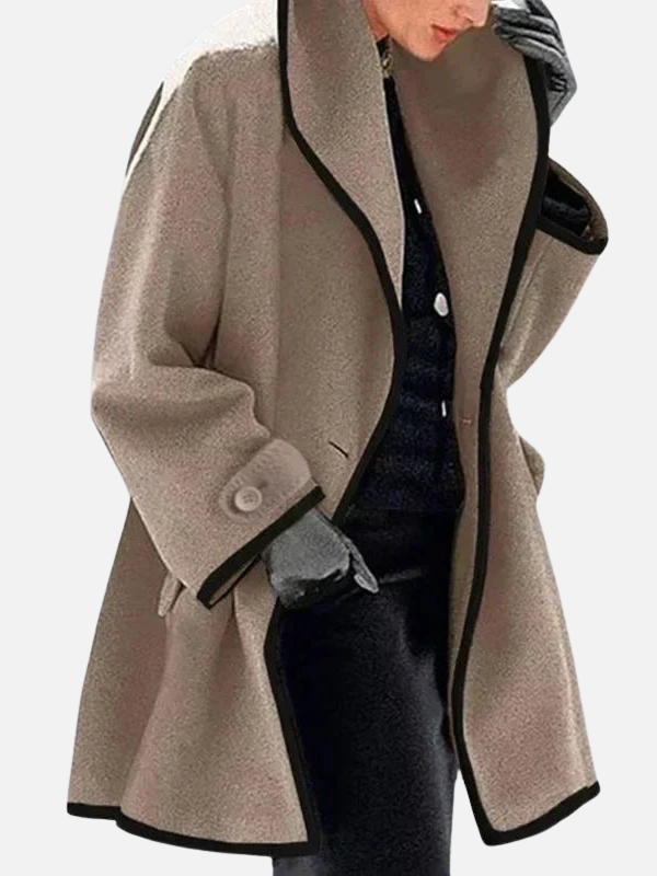 Ana | Abrigo Corto Oversize con Ribete para Mujer