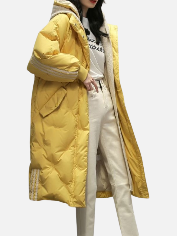 Leticia | Abrigo Largo Acolchado con Capucha Mujer