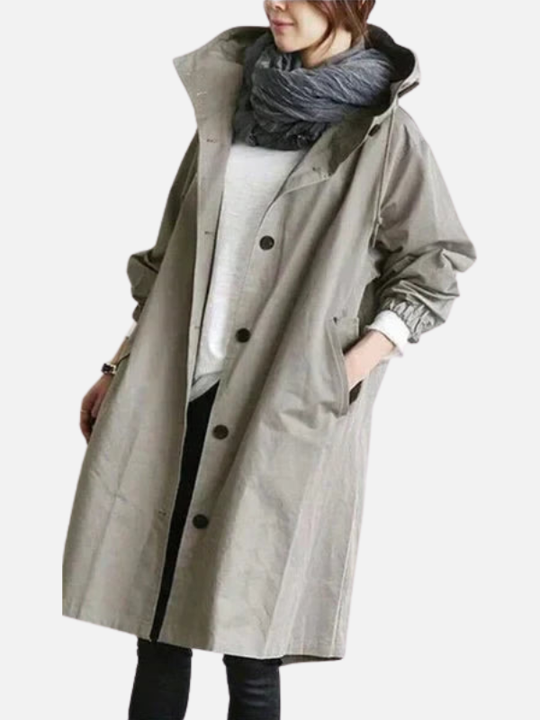 Renata | Abrigo Oversize Largo con Capucha Mujer
