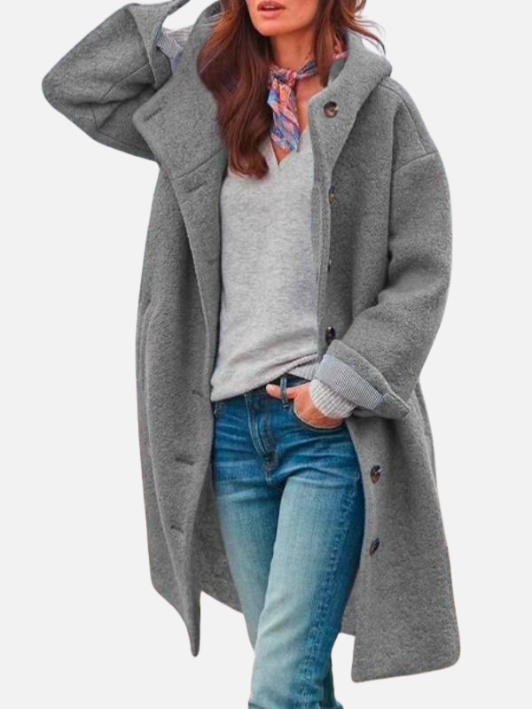 Ana | Abrigo Oversize Largo con Capucha Mujer