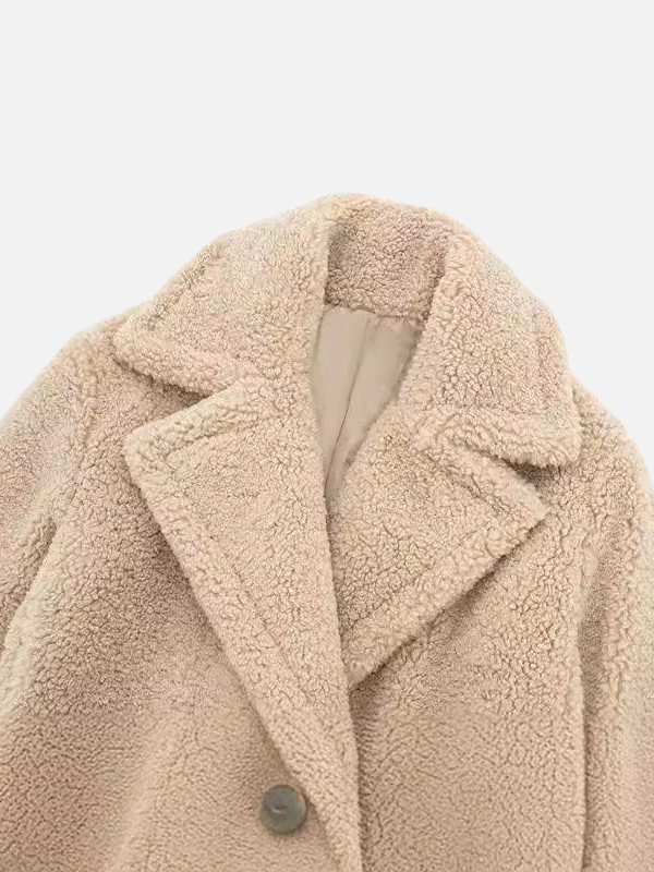 Alejandra | Abrigo Teddy Largo de Borrega para Mujer