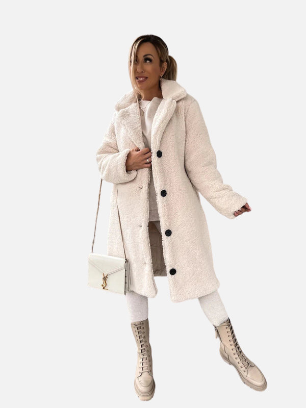 Ana | Abrigo Teddy Largo de Invierno para Mujer