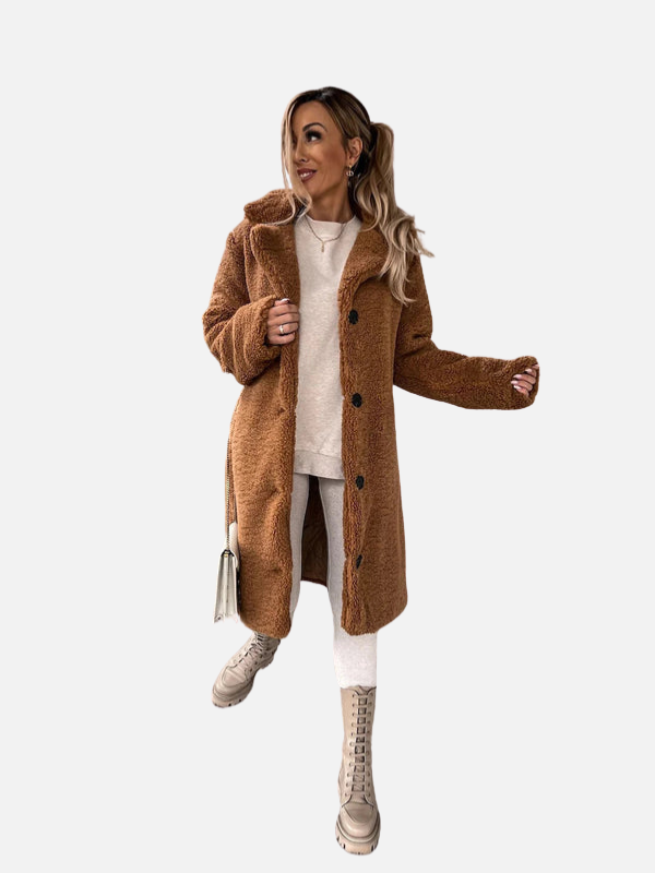Ana | Abrigo Teddy Largo de Invierno para Mujer