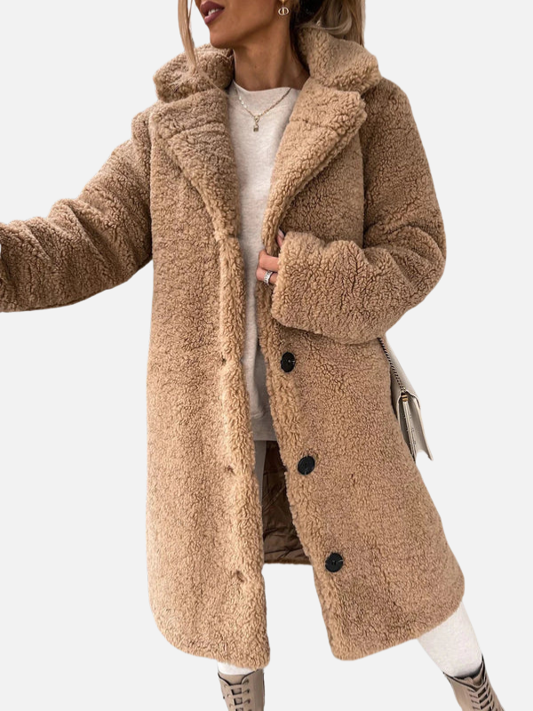 Ana | Abrigo Teddy Largo de Invierno para Mujer