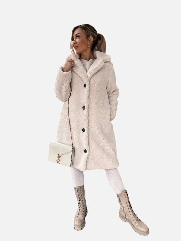 Ana | Abrigo Teddy Largo de Invierno para Mujer