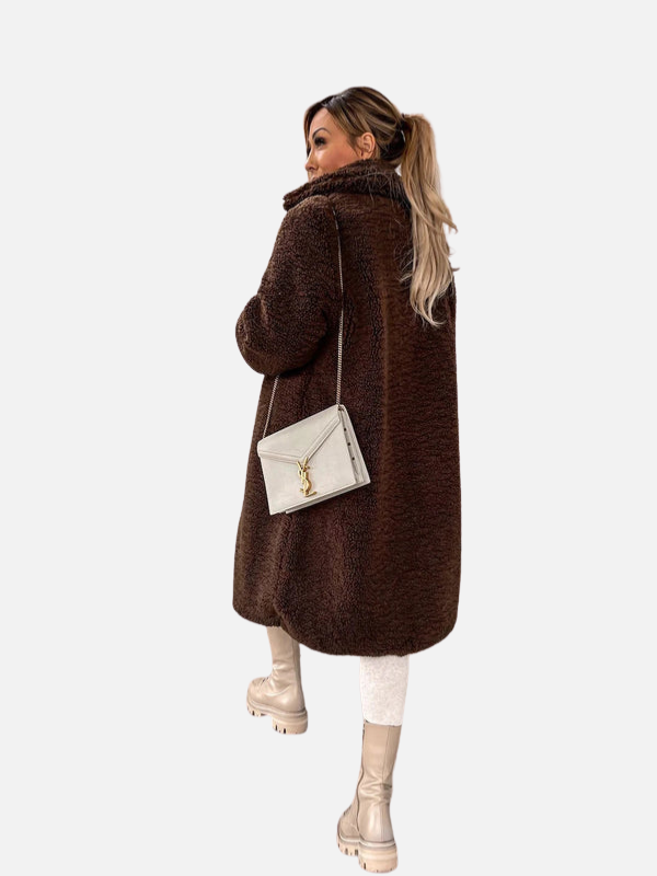 Ana | Abrigo Teddy Largo de Invierno para Mujer
