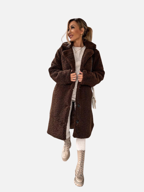 Ana | Abrigo Teddy Largo de Invierno para Mujer