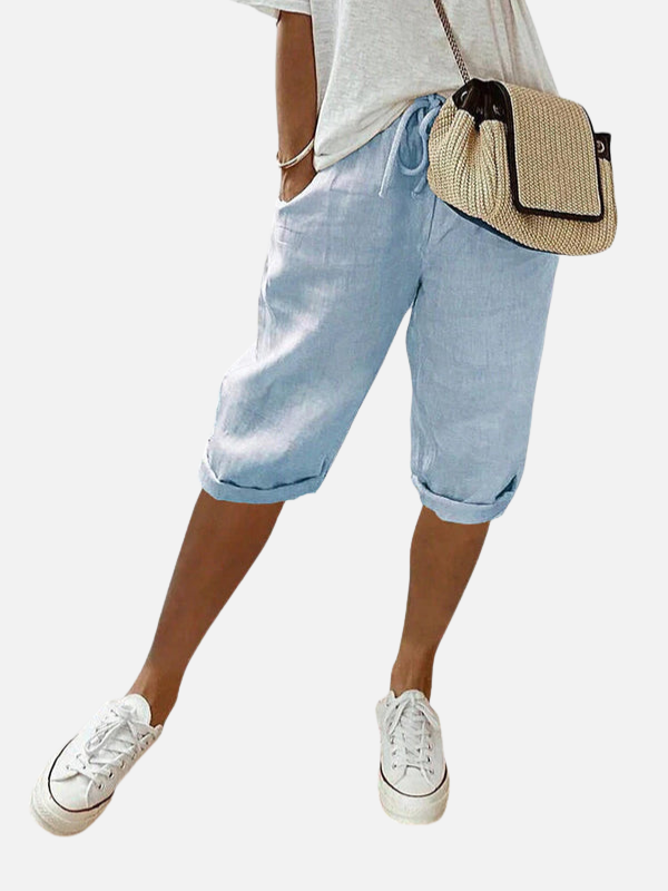 Verónica | Bermudas Anchas con Cordón para Mujer