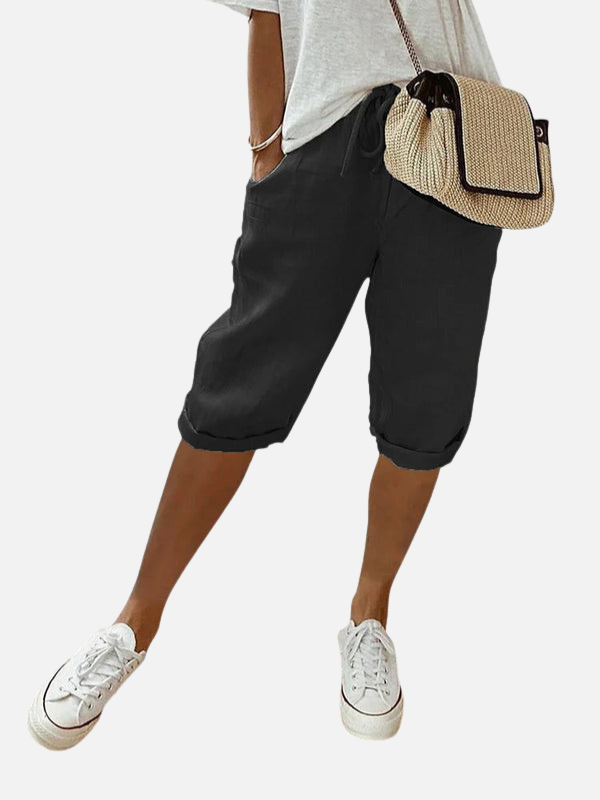Verónica | Bermudas Anchas con Cordón para Mujer