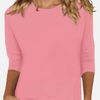 Ariana | Blusa Básica Manga 3/4 de Cuello Redondo