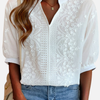Sofía | Blusa Calada de Bordado Inglés con Escote en V