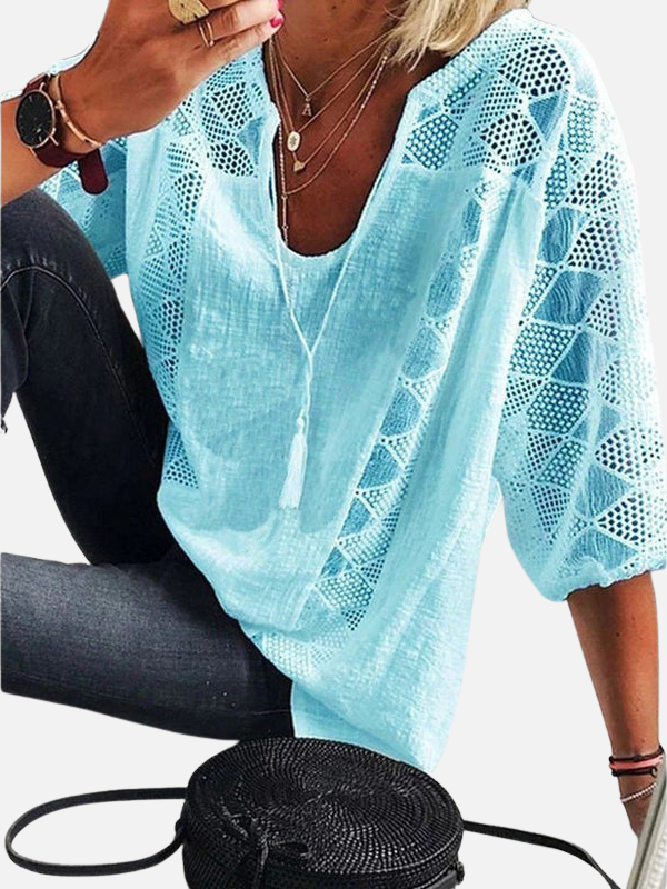 Patricia | Blusa Calada de Crochet Manga 3/4 para Mujer