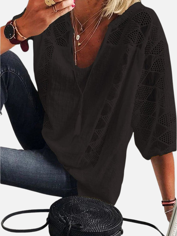 Patricia | Blusa Calada de Crochet Manga 3/4 para Mujer