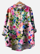 Beatriz | Blusa Estampada Holgada con Bolsillo Mujer 1
