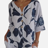 Emilia | Blusa Estampada Manga 3/4 con Escote en V