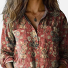 Ximena | Blusa Estampada Manga Larga con Bolsillos