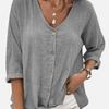 Alejandra | Blusa Holgada de Botones con Escote en V