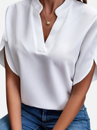Carolina | Blusa Manga Corta con Cuello Mao y Escote V 2