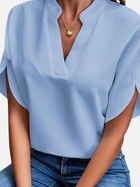 Carolina | Blusa Manga Corta con Cuello Mao y Escote V 7