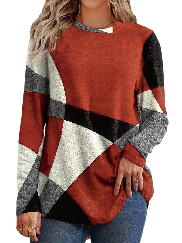 Regina | Blusa Manga Larga Estampada Suelta Mujer