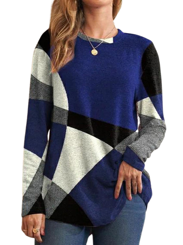 Regina | Blusa Manga Larga Estampada Suelta Mujer