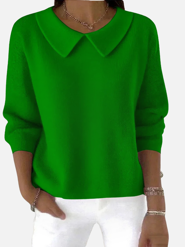 Ariana | Blusa Tejida con Cuello Camisero Mujer