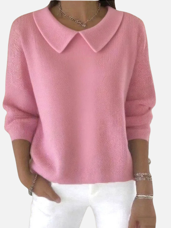 Ariana | Blusa Tejida con Cuello Camisero Mujer