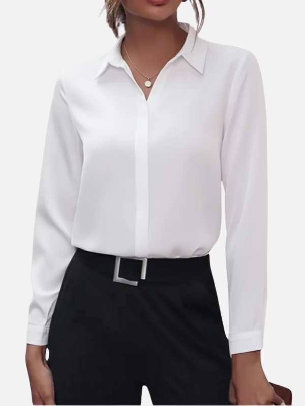Cristina | Blusa de Botones Manga Larga para Oficina