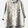 Gabriela | Blusa de Lino Floreada con Botones Mujer