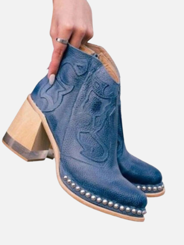 Claudia | Botines Vaqueros Ortopédicos de Tacón Alto