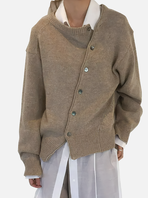Beatriz | Cárdigan Asimétrico Oversize con Botones