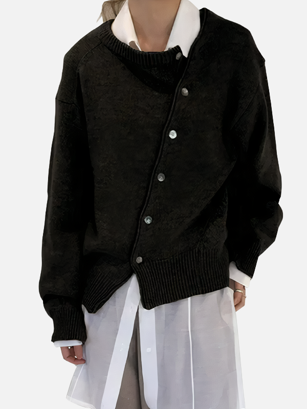 Beatriz | Cárdigan Asimétrico Oversize con Botones