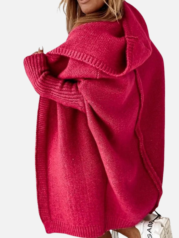 Luciana | Cárdigan con Capucha Abierto Tejido Mujer