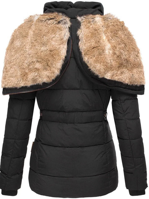Ana | Chamarra Acolchada con Capucha de Pelo Mujer