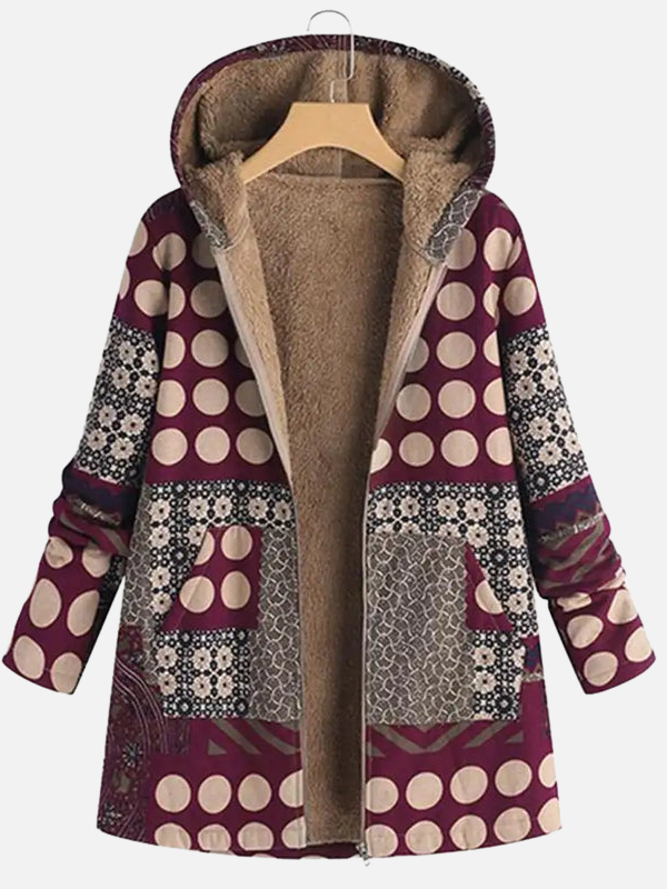 Ana | Chamarra Bohemia con Estampado Étnico y Capucha
