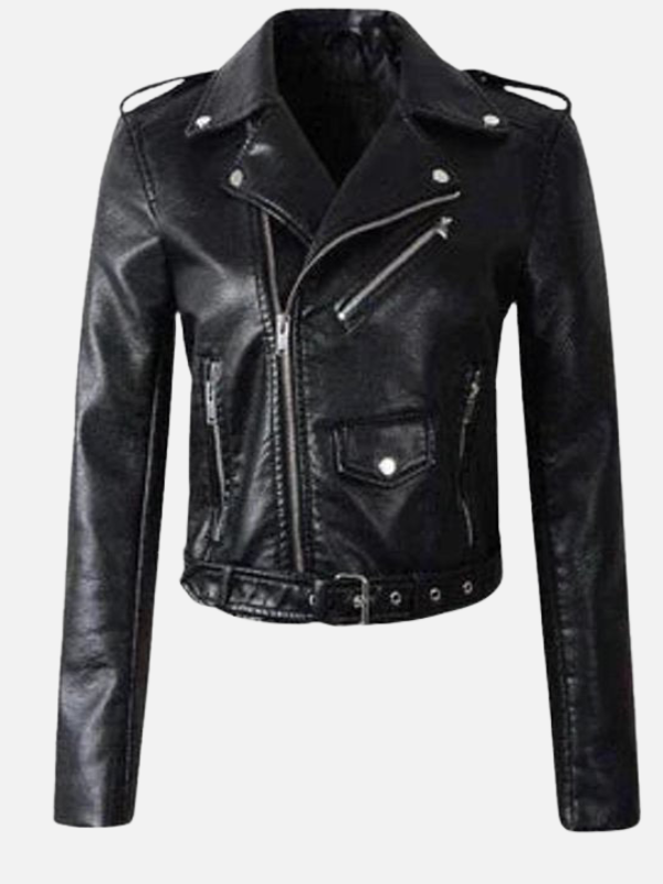 Vanessa | Chamarra Perfecto de Piel Sintética Corta