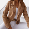 Fernanda | Chaqueta Biker de Gamuza con Cierre Mujer