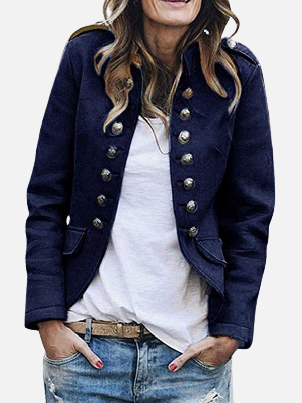 Valentina | Chaqueta Militar Corta con Botones Mujer