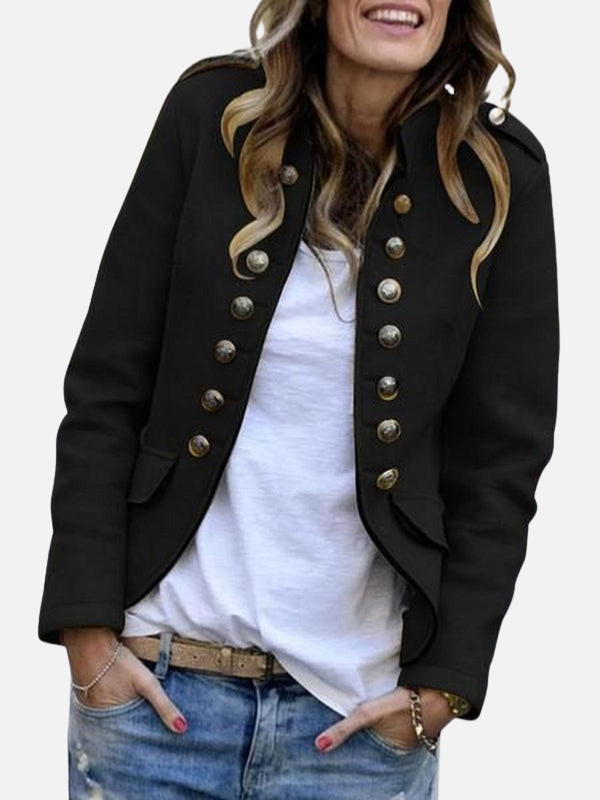 Valentina | Chaqueta Militar Corta con Botones Mujer
