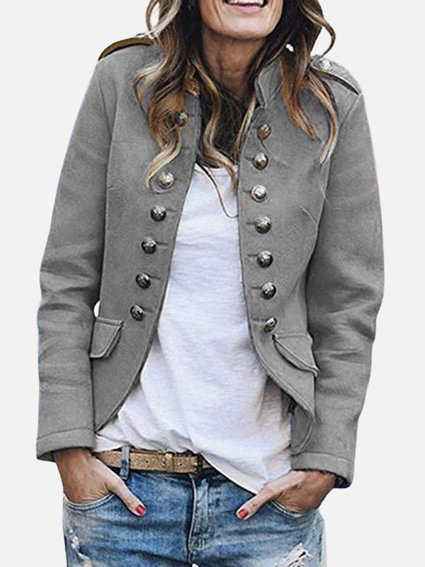 Valentina | Chaqueta Militar Corta con Botones Mujer