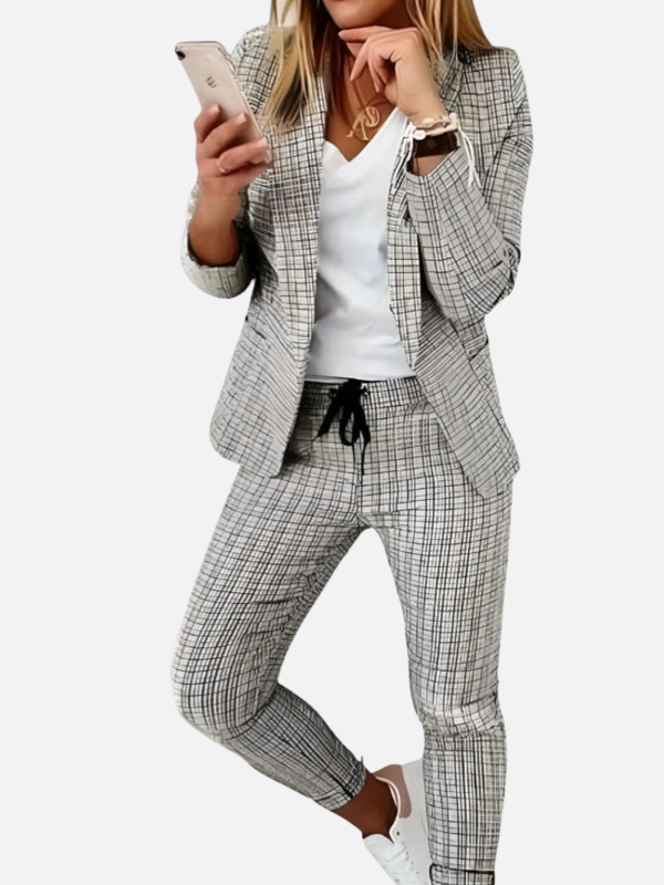 Melissa | Conjunto Blazer de Cuadros y Pantalón Jogger