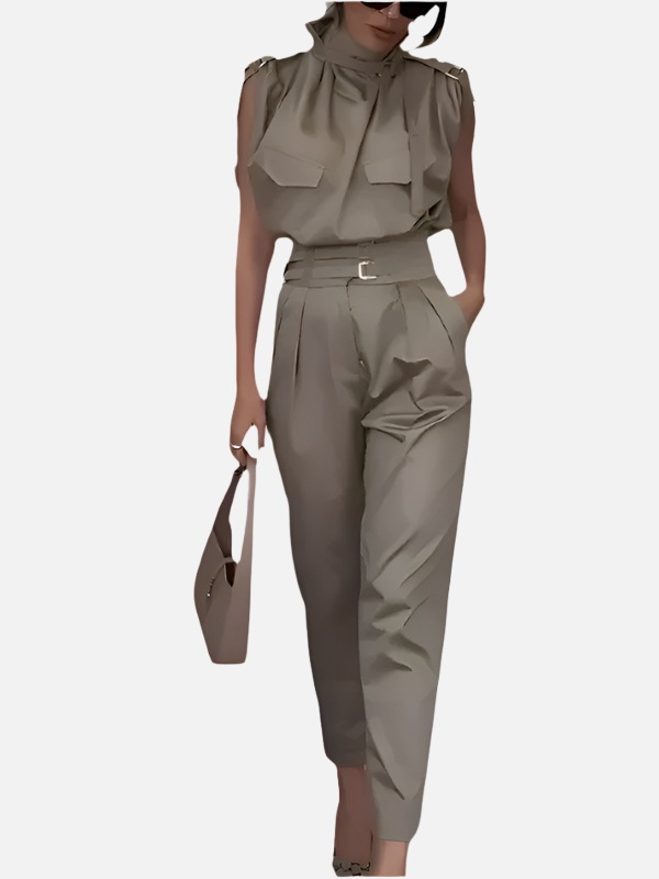 Ximena | Conjunto Blusa y Pantalón de Pierna Ancha Mujer