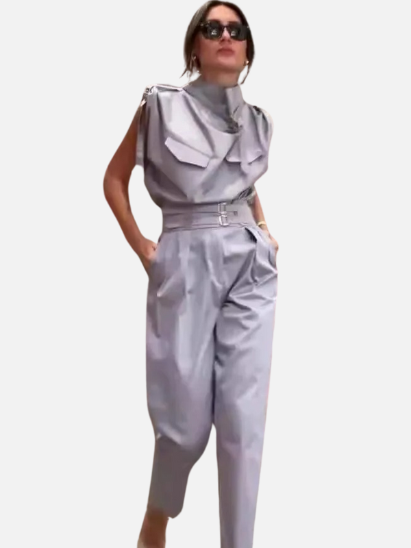 Ximena | Conjunto Blusa y Pantalón de Pierna Ancha Mujer