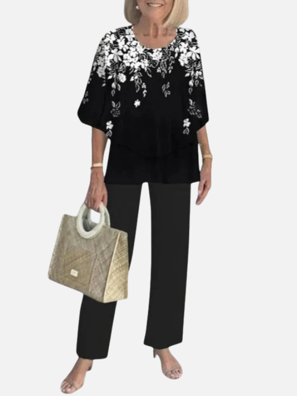 Guadalupe | Conjunto Floral de Dos Piezas para Mujer