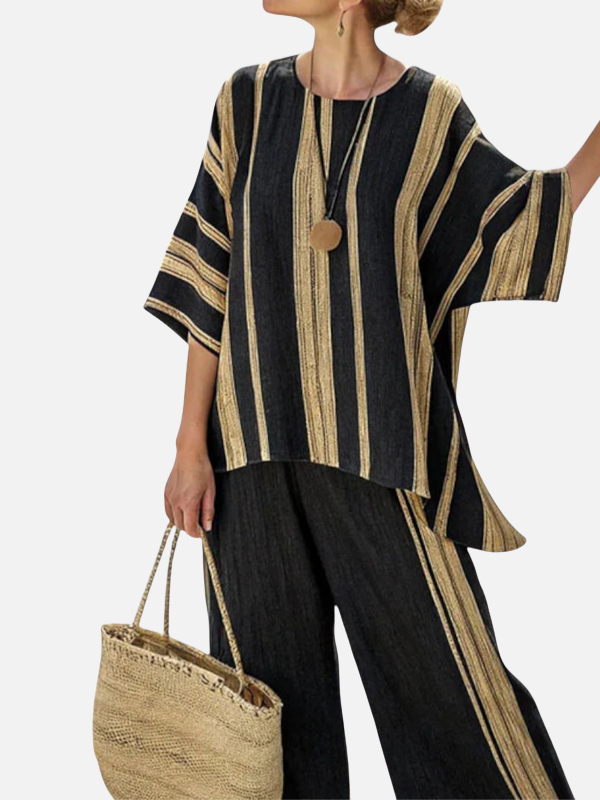 Marisol | Conjunto Oversize de Dos Piezas a Rayas