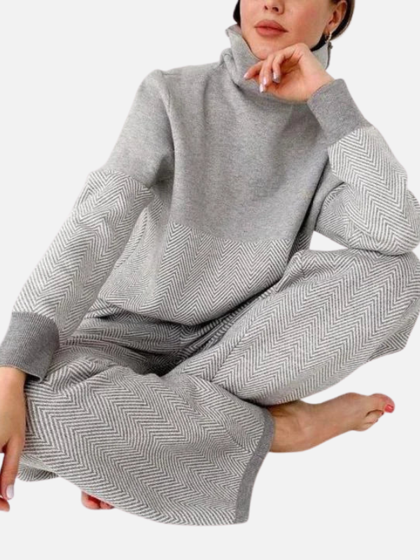 Leticia | Conjunto Tejido de Dos Piezas de Cuello Alto