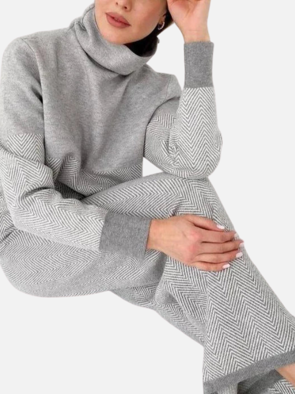 Leticia | Conjunto Tejido de Dos Piezas de Cuello Alto