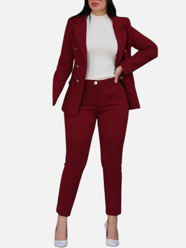 Vanessa | Conjunto de Blazer y Pantalón Cruzado Mujer