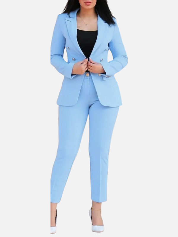 Vanessa | Conjunto de Blazer y Pantalón Cruzado Mujer